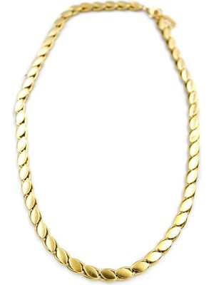 Royaleks Kalın Kısa Arpa Zincir Kolye - Altın