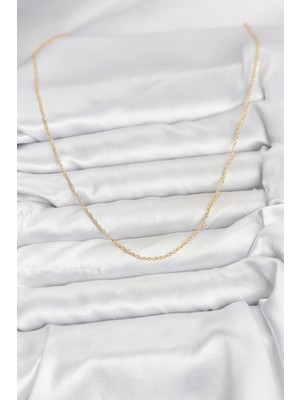 Bsre 14K Gold Renk Burgu 60 cm Kadın Kolye (Cm)