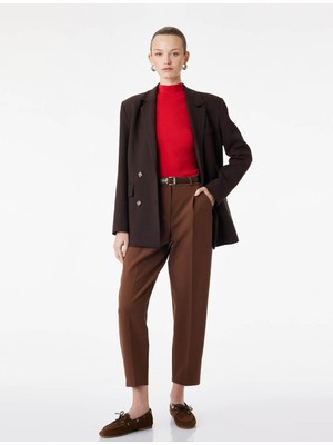 Koton Havuç Kesim Kahverengi Kadın Pantolon 6SAK40140PW