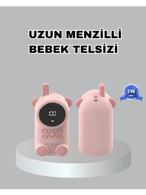 Shoplet Buğz Şarjlı Bebek Telsizi Uzun Mesafe 22 Kanal LCD Ekran Vox Modu 400 Mah