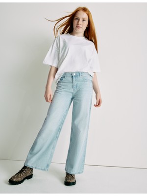 Marks & Spencer Geniş Paça Taş Süslemeli Jean (6-16 Yaş)