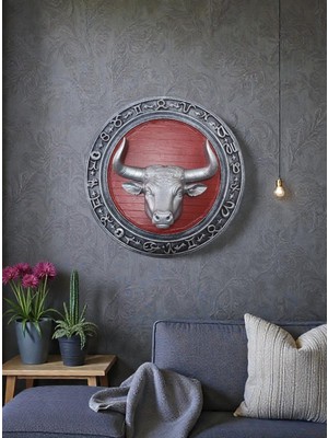 Albeno Boğa Burcu 3D Kabartma Rölyef Tablo – 30 cm El Yapımı Reçine Döküm