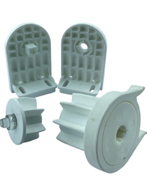 MorPerde 38 lik Stor Perde Jumbo Zincir Plastik Mekanizma ve Plastik Dişi Ayaklı Beyaz Takım