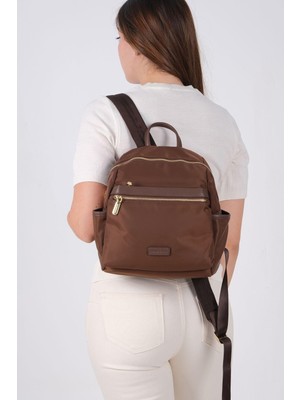 Silver & Polo SP1209 Kadın Sırt Çantası Saten Kahve