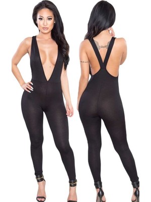 İlkyaz Fashion Ieg™ Dekolteli Tulum Tayt