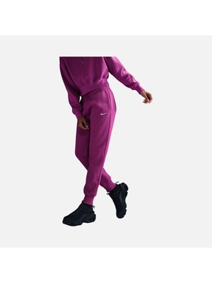 Nike Sportswear Phoenix Fleece Mid-Rise Kadın Pembe Polarlı Eşofman Altı FZ7626-518