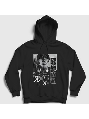 Presmono Unisex Siyah Killin It Girl J-Hope Jung Hoseok Kapüşonlu Sweatshirt