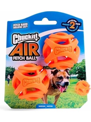 Hype Store Chuckit! Air Fetch Ball Köpek Oyuncağı, Orta (6,4 cm Çap), 9-27 kg Köpekler Için, 2'li Paket