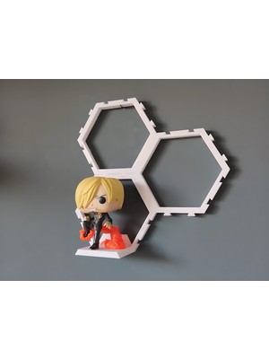 MisterionStudio Minimal Petek Şeklinde Raf Bir Birine Geçmeli