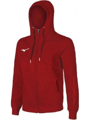 Mizuno Sweat Fermuarlı Kapüşonlu Erkek Sweatshirt Kırmızı