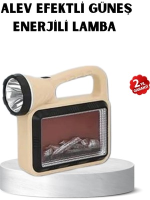 Shoplet Buğz Güneş Enerjili Alev Efektli Lamba Cob LED Su Geçirmez Çok Fonksiyonlu