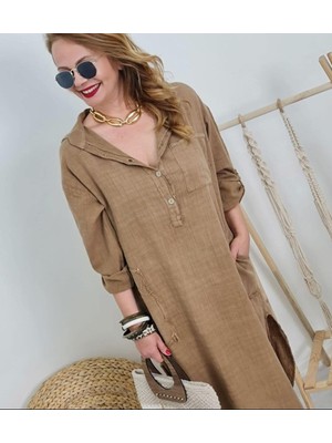 Rosidam Keten Elbise