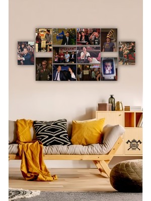 Pi Dekorasyon 12 Parça How I Met Your Mother Dizi Görsel Çerçeve Görünümlü Mdf Tablo Duvar Süsü Hediyelik Eşya