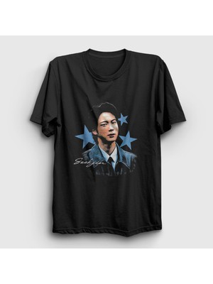 Presmono Unisex Siyah Stars Kim Seok Jin Bts T-Shirt