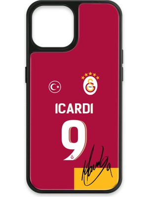iPhone 13 Uyumlu Galatasaray Mauro Icardi Parçalı Forma Imzalı Cam Lisanslı Telefon Kılıfı