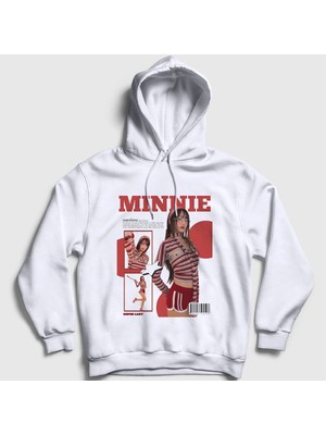 Presmono Unisex Beyaz Sunshine Minnie I Dle Gidle Kapüşonlu Sweatshirt