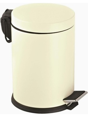 Hype Store Vinoks Eko Serisi 3 Litre Hacimli Paslanmaz Banyo-Mutfak Pedallı Çöp Kovası Krem