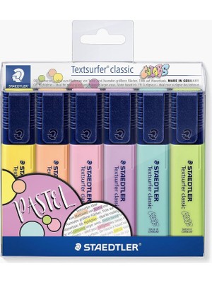 Hype Store Staedtler 364 Cwp6 Textsurfer Classic Pastel Fosforlu Kalem 6'lı Blister