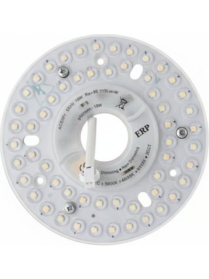 Heugers 160 mm 50hz 22W RA80 3cct Tavan Vantilatörü Aydnlatma Ledi