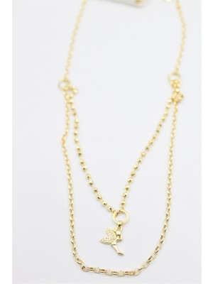 Royaleks Dorika Zincir Melek Kolye - Altın