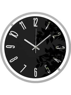 Hype Store 50 cm Akar Saniye Sessiz Mekanizma Metal Aynalı Duvar Saati