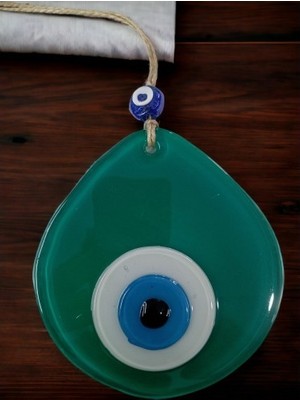 Efe Avm Mavi Nazar Boncuklu Yeşil Renk Nazar Boncuklu Damla Desen El Yapımı Duvar Süsü