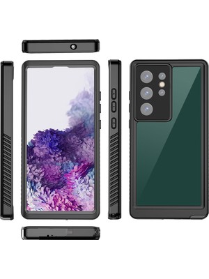 Zore Galaxy S23 Ultra Kılıf 1-1 Su Geçirmez Kılıf-Siyah