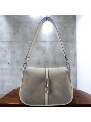 Valentina Victoria Hakiki Süet Orta Boy Omuz ve Çapraz Çanta