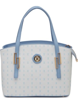 Tergan Mavi Print Kadın Omuz Çantası - S1WPR0000805-V8D