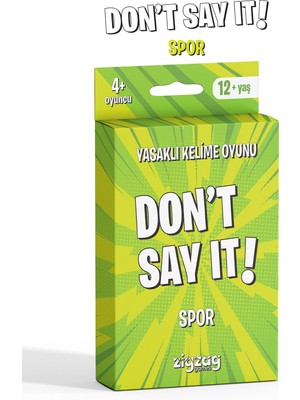 zigzag Don't Say It! Spor Yasaklı Kelime Oyunu 12+ Yaş Eğlenceli Aile Oyunu Sınırsız Oyuncu