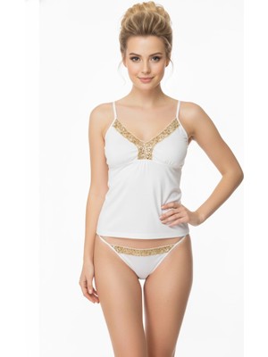 İlkyaz Fashion Ieg™ Şahinler Nakışlı Ip Askılı Takım B339