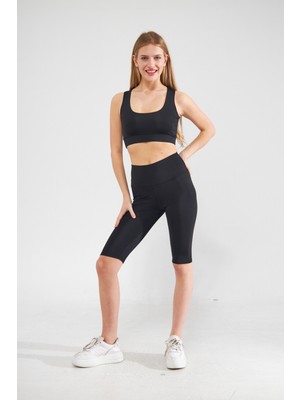 Camenta Yüksek Bel Diz Üstü Kadın Spor Tayt