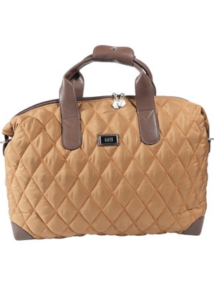 Silver & Polo SP1141 Kadın Seyahat Çantası Memory Bej-Kahve