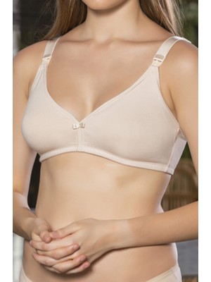 İlkyaz Fashion Ieg™ Ten Anne Için Konforlu Emzirme Sütyeni,pamuklutelsiz,süngersiz, Mom Bra