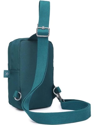 Smart Bags Krinkıl Kumaş Bodybag Uniseks Metalik Postacı Çantası BC 3105 - Metalik Koyu Yeşil