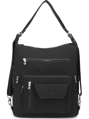 Smart Bags Hem Sırt Hem de Omuz Kadın Çantası BC 1205 4001 - Siyah
