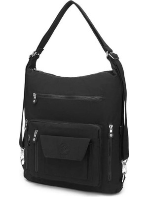Smart Bags Hem Sırt Hem de Omuz Kadın Çantası BC 1205 4001 - Siyah