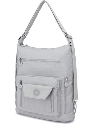 Smart Bags Hem Sırt Hem de Omuz Kadın Çantası BC 1205 4001 - Açık Gri