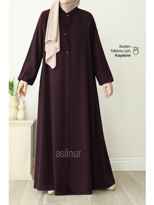 Asilnur Mürdüm Nesli Mevlana Ferace Dokuma Kumaş Kadın Elbise Dört Mevsim Kullanıma Uygun