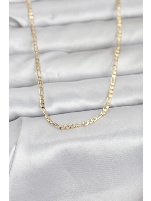 SHC4200 cm 14K Gold Renk Ince Kuşgözü Zincir Model 60 cm Kadın Kolye