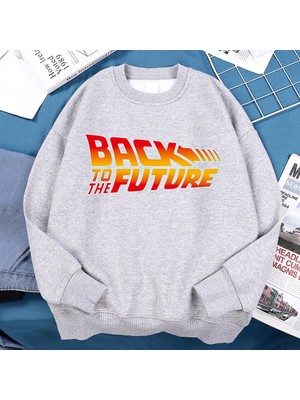 Geleceğe Geri Film Logosu Hoodie Erkekler Vintage Casual Hoody Anime Gevşek Kazak Harajuku Po