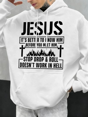 Isa'yı Anlamalısınız Baskılı Erkek Kapüşonlu Üstleri Hip Hop Hoody Günlük Polar Yumuşak Spor