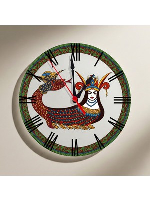 Zerya Orjinal Şahmaran Tasarımlı Duvar Saati - Orjinal Roma Rakamlı Şahmeran Saat