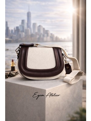 Egem Atelier 3 Bölmeli Çapraz Kol ve Omuz  Çantası