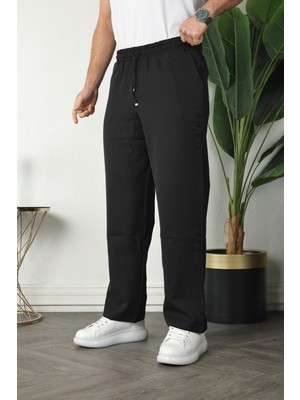 Quafash Yeni Sezon Rahat Kalıp Esnek Kumaş Beli Lastikli Baggy Pantolon