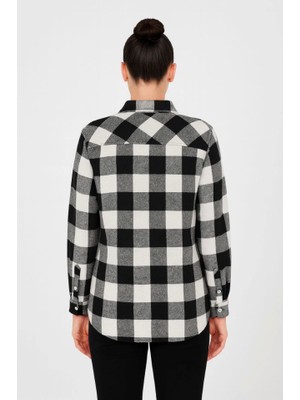 Mericline Uzun Kollu Oduncu Gömlek - Siyah