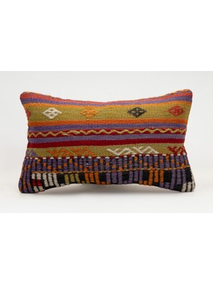 Kilim Wholesale El Yapımı Kilimden Yapılmış Vintage Kırlent Kılıfı, Yün, 30X50 cm