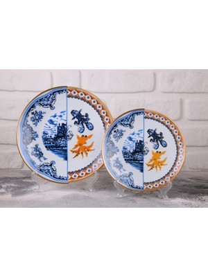 Konyax Pasta ve Servis Tabağı Set 6 Kişilik 12 Parça Hybrid1