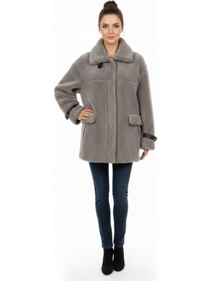 Paolo Framinco PF-064 Kuzu Derisi Koyu Gri Kürk Deri Kaban