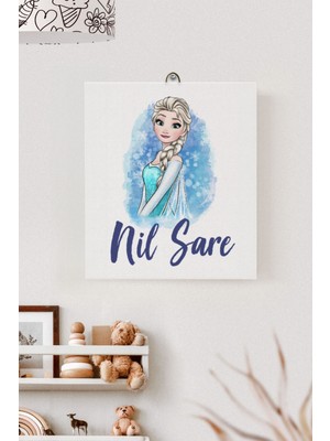 Lilabio Isme Özel Çocuk Odası Kanvas Tablo Prenses (17X21 Cm)